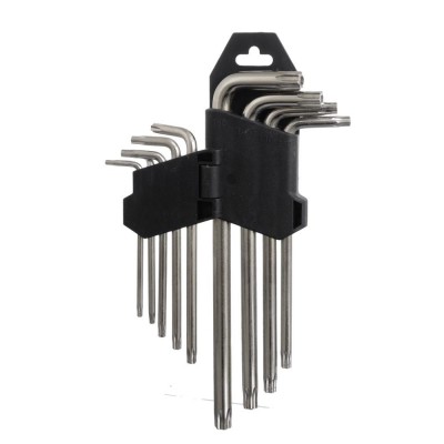 ogo de Chaves Torx Extra Longas com Furo 9 Peças