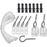 Kit Reparo para Varal de Teto com Corda de Polietileno 13m e Gancho Branco Maxeb Ref. 7010