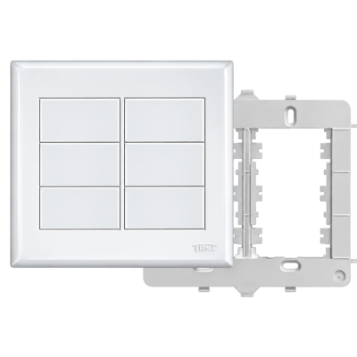 Placa Cega 4x4 com Suporte Evidence Branca FAME 2888