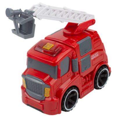 Carrinho de Bombeiro com Luz e Som Etitoys – Fricção