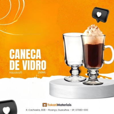 Caneca de vidro 250ml