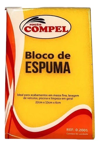 Bloco de Espuma Compel – 22x13x6cm