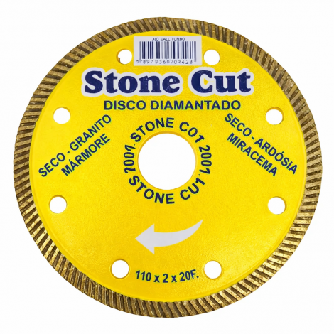 DISCO DIAMANTADO 110 X 1.8 X 20 STONE CUT RPM 15000