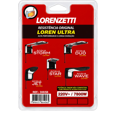 Resistência Loren Ultra 220V 7800W 3065-B para Linha Acqua Lorenzetti