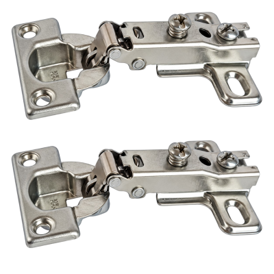 Dobradiça de Pressão Reta 26 mm em Metal com 2 Peças