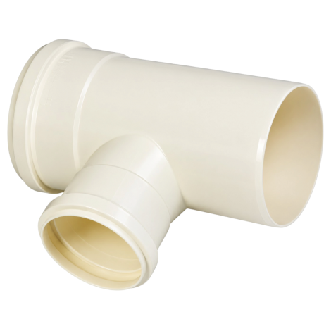 Tê de Redução para Esgoto 100 x 50 mm Branco Krona