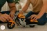 Moto de Brinquedo Power Etitoys – Fricção Custom Preta com Laranja