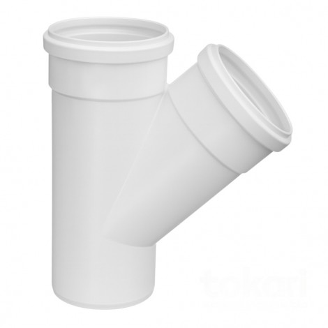 Junção Simples de Esgoto 100 x 100 mm Krona – PVC Branco