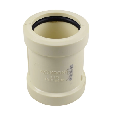 Luva de Correr Roscável 1.1/2” Branca PVC para Encanamento