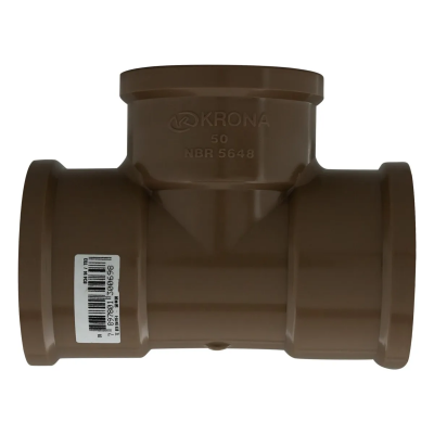 TÊ SOLDAVEL KRONA (MARROM) 50MM