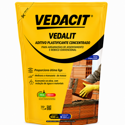 Vedalit Vedacit 900ml Aditivo Plastificante para Argamassas e Reboco