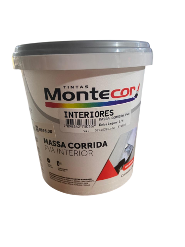 Massa Corrida PVA Interior 1/4 (1.5 kg) para Parede Lisa – Fácil Aplicação