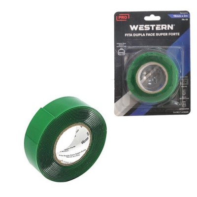 Fita Dupla Face Super Resistente 2mts x 19mm Transparente - Western