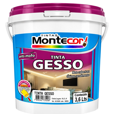 Tinta para Gesso Antimofo Montecor 3,6 Litros
