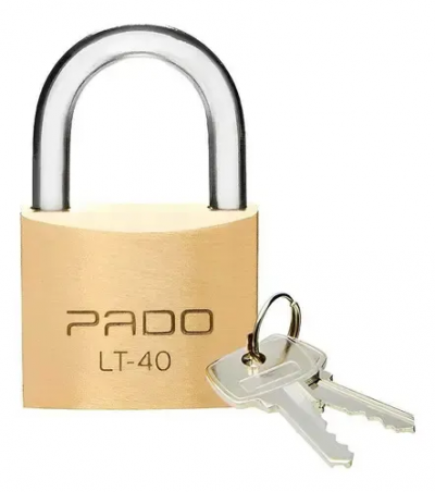 Cadeado Pado LT-40 40mm em Latão com 2 Chaves