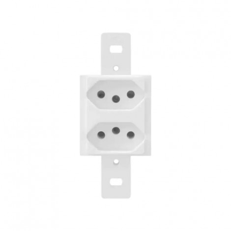 2 TOMADAS 2P+T 10A /250V DISTANCIADA BLANC COD 1337 FAME