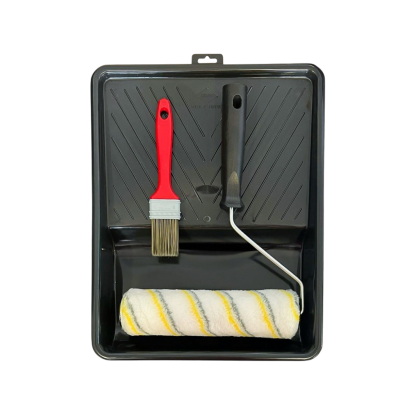 Kit para Pintura 4 Peças – Compel Ref. 967 (Rolo 23 cm + Garfo + Pincel + Bandeja)