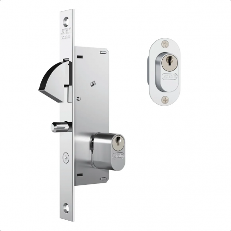 Fechadura para Porta de Correr 940 Espelho Inox Gorje Stam
