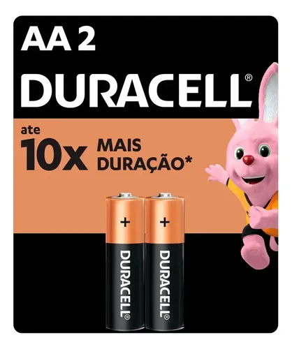Pilha Alcalina AA 1,5V Duracell com 2 Unidades