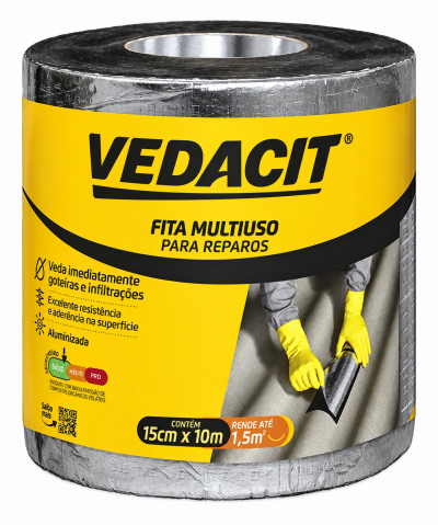Fita Multiuso Asfáltica 15cm x 10m Vedacit