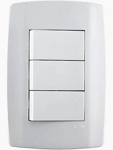 TOMADA 3 INTERRUPTORES SIMPLES ILUMI