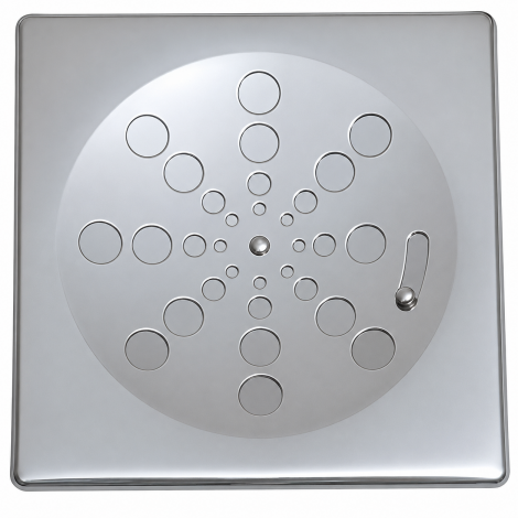 Grelha Quadrada em Inox 15 cm com Fecho Sem Caixa Iguatemi