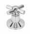Acabamento para Registro 3/4" Furkin C62 com Volante e Canopla Cromados