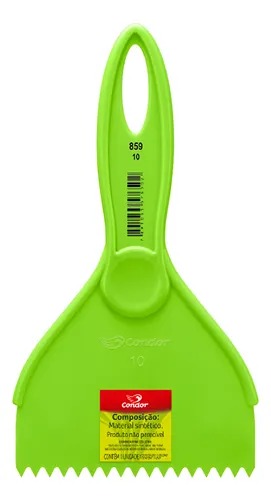Espátula Plástica Dentada para Texturas 10cm – Condor Ref. 859