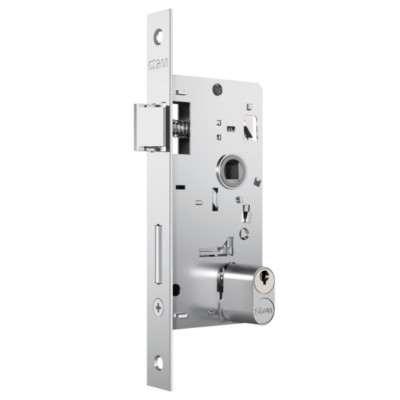 Fechadura Externa Stam 804/33 Cromada com Espelho em Inox