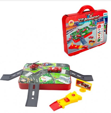 KIT BOMBEIRO C/ MALETA 9PCS ETITOYS CÓD. BQ-163