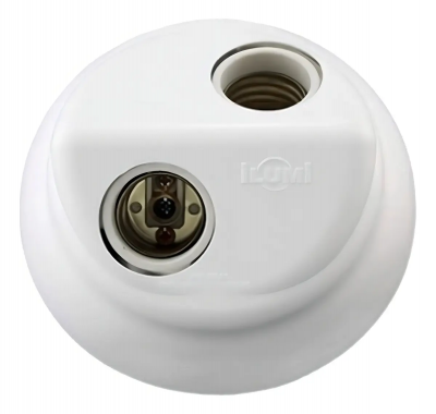 Plafon para 2 Lâmpadas 100W 250V Branco ILUMI 18092