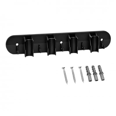 Suporte para Vassouras e Rodos de Parede Preto Micromax