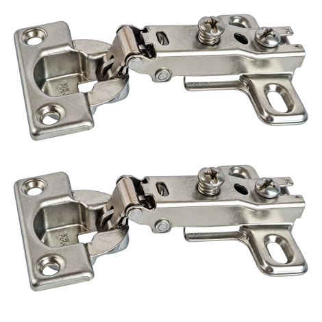 Dobradiça de Pressão Reta 26 mm em Metal com 2 Peças