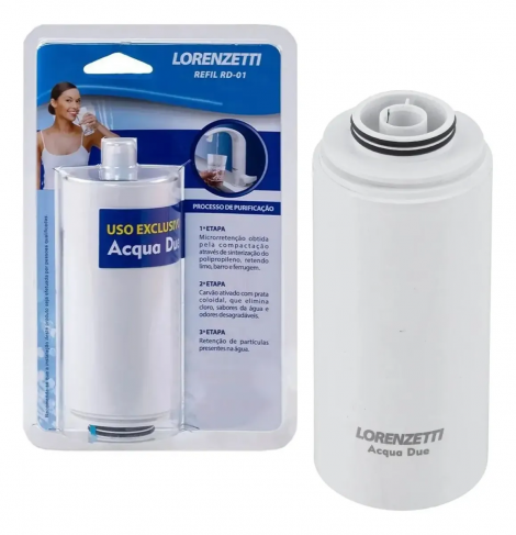 Refil RD-01 Lorenzetti para Purificador de Água Acqua Due – Purificação em 3 Etapas | Tokari