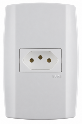 Conjunto Tomada 10A 250V Horizontal Slim Ilumi