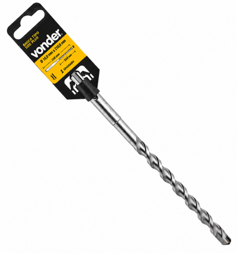 Broca SDS Plus 10,0 x 150 x 210 mm Vonder para Concreto