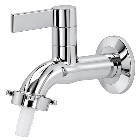 Torneira para Jardim Longa 1/4 de Volta C59 ABS Cromado Furkin Ref. 5848