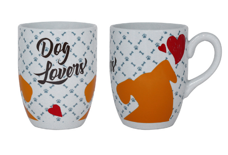 CANECA DOG LOVERS CERAM 350ML HAUSFRAFT