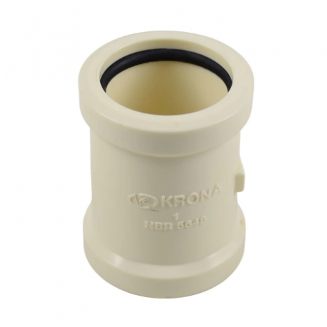 Luva de Correr Branca 1” Krona PVC para Encanamento