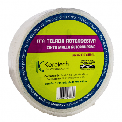 Fita Telada para Drywall 48mm x 45m para Junta de Gesso