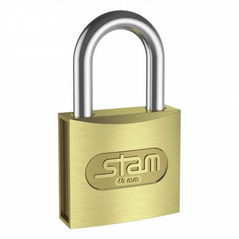 Cadeado Zamac Latonado E-Coat 40mm Stam