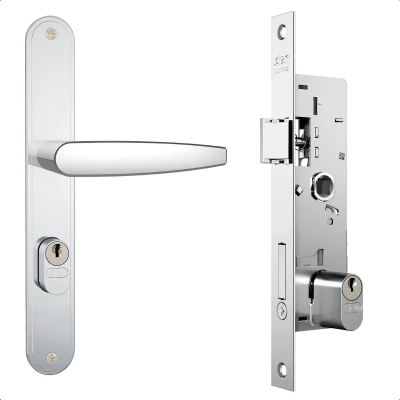 Fechadura Externa Inox Metálico Código 601/602/33 Stam