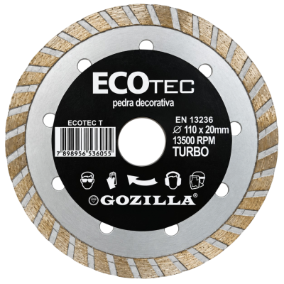 Disco para Pedra Ecotec Turbo 110 x 20 mm Gozilla