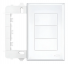 Placa Cega 4x2 com Suporte Evidence Branca FAME 2883