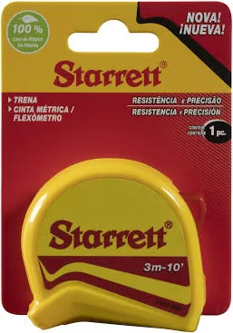 Trena de Bolso Starrett 3 Metros x 13 mm com Trava STS12-3ME