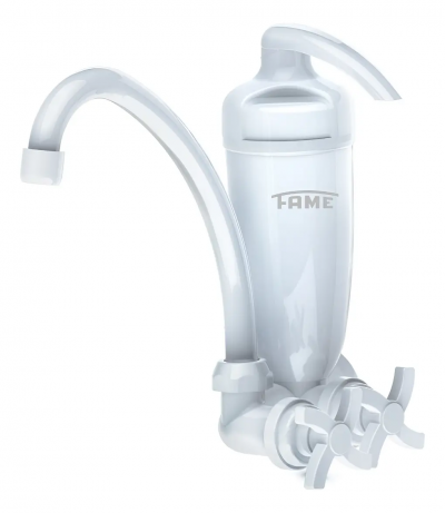 Torneira Branca com Filtro Acquafam de Parede para Cozinha