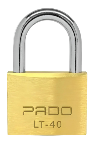Cadeado de Latão Pado LT 40mm – Dourado, Resistente à Água, com 2 Chaves (Ref. 51022855)