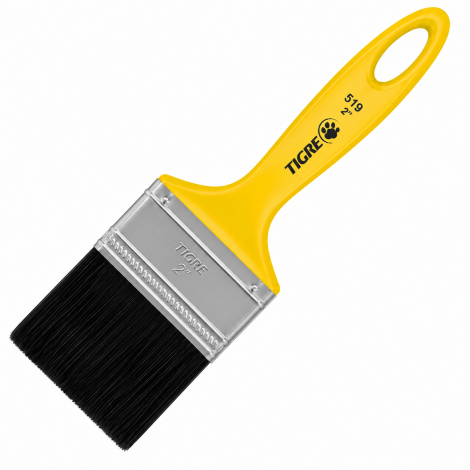 Trincha Média Tigre 2" Ref. 519 com Filamento Sintético Preto