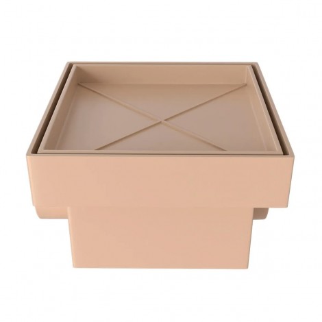 Ralo Invisível Sifonado 10x10cm Cinza – Oculto ABS Estrela