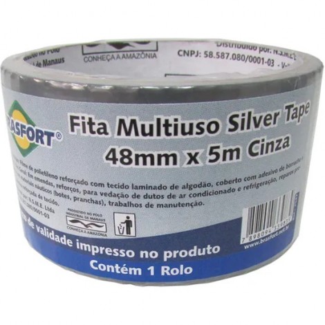 FITA MULTIUSO 48MM X 5 M CINZA